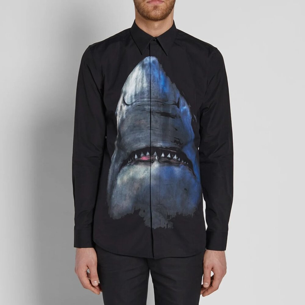 Givenchy Contemporary-fit Shark-print Shirt (Original $835)
